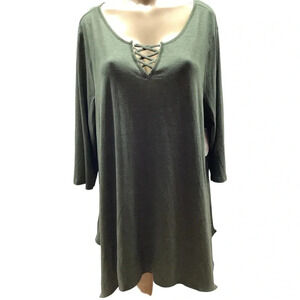 Naïf Olive Green 3/4 Sleeve Top Size 3X New with Tags